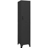 vidaXL Cabinet Storage Home Indoor Office Cupboard Hanger Shelf Secure Locker Cabinet Furniture with Compartments Anthracite 45 cm Steel