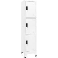 vidaXL Locker Cabinet White 38x45x180 cm Steel