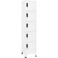 Locker Cabinet White 38x40x180 cm Steel