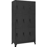 vidaXL Locker Cabinet Anthracite 90x45x180 cm Steel