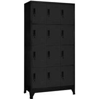 Locker Cabinet Black 90x45x180 cm Steel