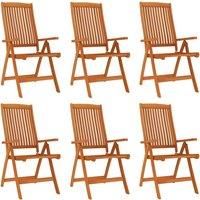 2/4/6/8x Solid Wood Eucalyptus Folding Garden Chairs Foldable Chair vidaXL