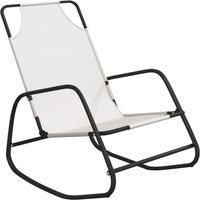 Rocking Sun Loungers Garden Sun Bed Outdoor Day Bed Steel and Textilene vidaXL