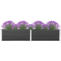 vidaXL Garden Raised Bed in Sleek Grey - Durable WPC Material - Modern Design for Versatile Outdoor Use - Large Capacity for Various Plants and Flowers