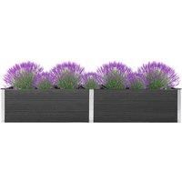 vidaXL Raised Garden Bed - Durable Wood Plastic Composite (WPC) - Modern Sophisticated Design - Easy-to-assemble - Weather-resistant - Grey