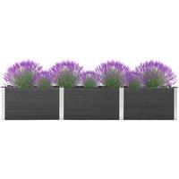Garden Raised Bed Outdoor Plant Pot Flower Box Planter Box WPC Grey vidaXL