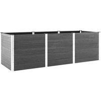 Garden Raised Bed Outdoor Plant Pot Flower Box Planter Box WPC Grey vidaXL