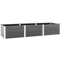 Garden Raised Bed Outdoor Plant Pot Flower Box Planter Box WPC Grey vidaXL