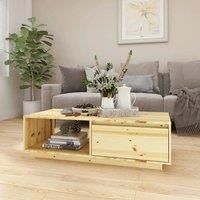 Vidaxl Coffee Table 110X50X33.5 Cm Solid Firwood, Brown