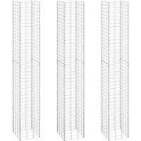 Vidaxl Gabion Raised Beds 3 Pcs 30X30X200 cm Iron