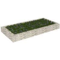 Gabion Raised Bed Garden Basket Planter Retaining Wall Galvanised Steel vidaXL