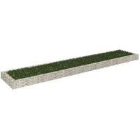 vidaXL Gabion Raised Bed Galvanised Steel 500x100x20cm