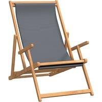 Folding Beach Chair Outdoor Patio Seating Furniture Solid Teak Wood vidaXL