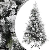 Vidaxl Christmas Tree With Flocked Snow&cones 195 Cm Pvc&pe