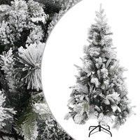 Christmas Tree with Flocked Snow&Cones 225 cm PVC&PE Holiday Decoration vidaXL