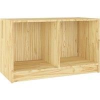 vidaXL Solid Pinewood TV Cabinet - Brown, Modern Design TV Stand with Ample Storage, Easy to Clean, Ideal for Living Room or Bedroom, Durable and Long-Lasting