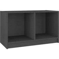 vidaXL Solid Pinewood TV Cabinet Home Living Room Furniture TV Stand Unit Media Console Table Stereo Hifi Cabinet Entertainment Centre Grey