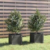 1/2x Solid Pinewood Garden Planter Outdoor Flower Box Pot Patio Planter vidaXL
