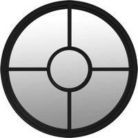 Mirror Sand Iron Round for Indoor Use Mirror Black/Sand 40x4/60x4 cm vidaXL