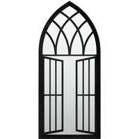 Mirror Sand Iron for Indoor Use Wall Mirror Black/Sand 100x45/70x30 cm vidaXL