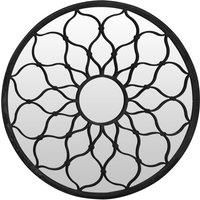 vidaXL Mirror Black 40x3 cm Iron Round for Indoor Use