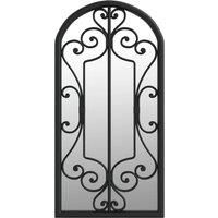 vidaXL Mirror Black for Indoor Use, 70x30 cm Rectangle Iron Mirror with Antique Appearance, Ready to Mount Wall Mirror