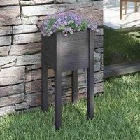 1/2x Solid Pinewood Garden Planter Patio Flower Box Pot Multi Colours vidaXL