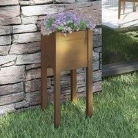 vidaXL Wooden Garden Planter - Outdoor Raised Garden Bed in Sturdy Solid Pinewood, Deep and Spacious Design, Easy Assembly, Honey Brown