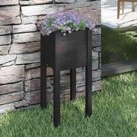 1/2x Solid Pinewood Garden Planter Patio Flower Box Pot Multi Colours vidaXL