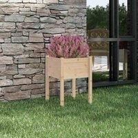 1/2x Solid Pinewood Garden Planter Flower Box Planter Pot Multi Colours vidaXL
