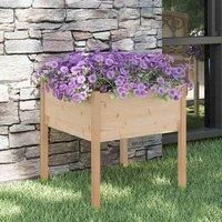 1/2x Solid Pinewood Garden Planter Patio Flower Box Pot Multi Colours vidaXL