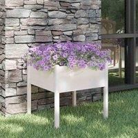 vidaXL Garden Planter White 70x70x70cm Solid Pinewood