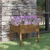vidaXL Garden Planter Honey Brown 70x70x70cm Solid Pinewood