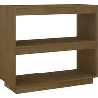 vidaXL Solid Pinewood Book Cabinet Living Room Office Furniture Bookcase Wooden Storage Rack Organiser Book Shelf Stand File Cabinet Honey Brown