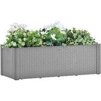vidaXL Garden Raised Bed w/ Self Watering System Grey 100x43x33cm