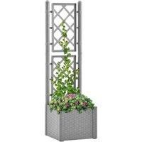 Garden Raised Bed with Trellis & Self Planter Multi Colours 100/43 cm vidaXL