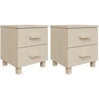 Vidaxl Bedside Cabinets Hamar 2 Pcs Honey Brown 40X35X44.5Cm Solid Wood, Brown