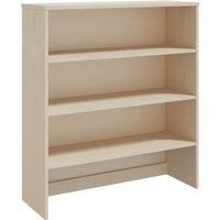 vidaXL Solid Pine Wood Highboard Top - Brown with Three Shelves for Bedroom or Living room Furniture - Easy Assembly Required - 90x30x100cm