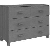 vidaXL Sideboard HAMAR Dark Grey 113x40x80 cm Solid Wood Pine