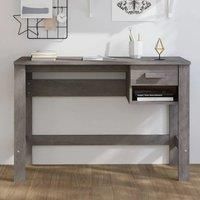 vidaXL Desk Hamar Light Grey 110x40x75 cm Solid Wood Pine, Grey