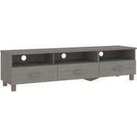 vidaXL TV Cabinet HAMAR Light Grey 158x40x40 cm Solid Wood Pine