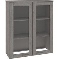 vidaXL Top for Highboard HAMAR Light Grey 85x35x100cm Solid Wood Pine