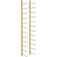 Vidaxl Wall Mounted Wine Rack For 24 Bottles Gold Iron