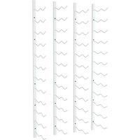 vidaXL Wall Mounted Wine Rack for 24 Bottles - White Iron Wine Bottle Holder for Modern Kitchen, Pantry and Bar - Durable and Easy to Maintain