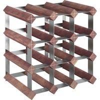 vidaXL Wine Rack for 12 Bottles Brown Solid Wood Pine