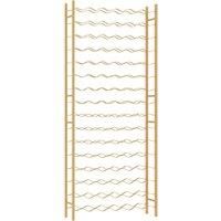 vidaXL Gold Metal Wine Rack - 96-Bottle Capacity - Resistant, Anti-Rust Material - Modern, Stylish Design - Includes Wall Attachment for Secure Fixation