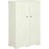 vidaXL Plastic Cabinet 79x43x125 cm Wood Design Vanilla Ice