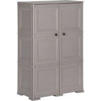 Plastic Cabinet Storage Cupboard Utility Storage Cabinet Wood Design vidaXL
