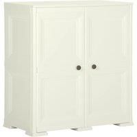 Plastic Cabinet Storage Cupboard Utility Storage Cabinet Wood Design vidaXL