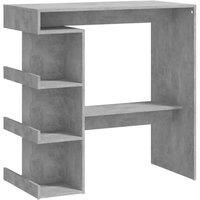Bar Table with Storage Rack Bar High Table Pub Table Engineered Wood vidaXL